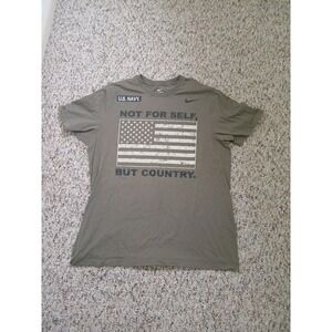 Nike U.S. Navy Graphic T-Shirt "Not for Self, But Country" Size L